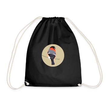 Bullfinch - Drawstring Bag - black - Front
