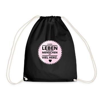 Leben - Turnbeutel - Schwarz - Vorne