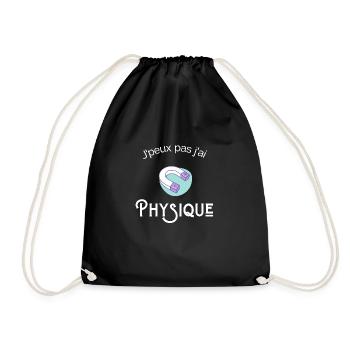 Je peux pas j'ai physique - Sac de sport léger - noir - Devant