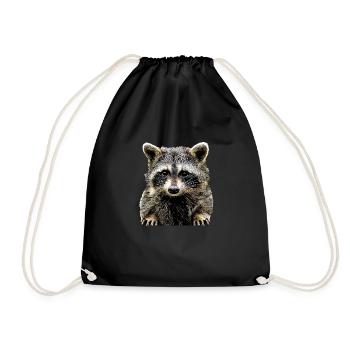 Raton laveur - Sac de sport léger - noir - Devant