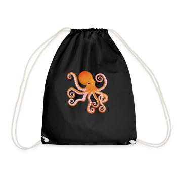 Octopus Octopus - Drawstring Bag - black - Front