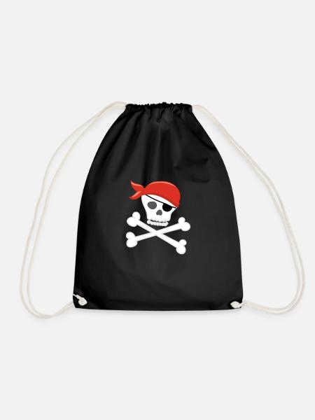 PIRATE - Drawstring Bag - black