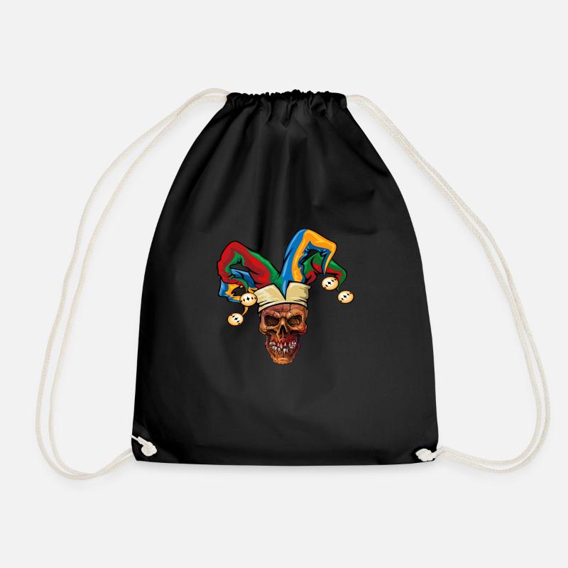Skull Fasnet Carnival Carnival - Drawstring Bag - black