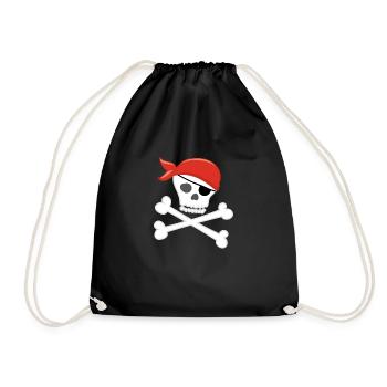 PIRATE - Turnbeutel - Schwarz - Vorne