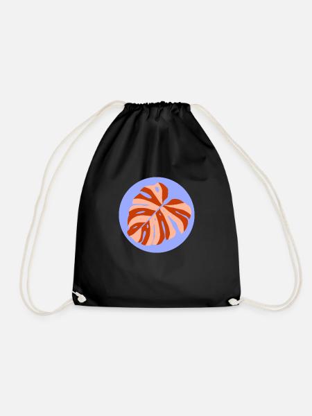 Funky Monstera - Turnbeutel - Schwarz