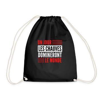 Un jour les chauves domineront le monde - Sac de sport léger - noir - Devant