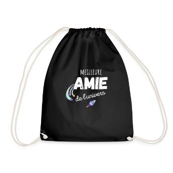 meilleure amie de l'univers cadeau amie - Sac de sport léger - noir - Devant