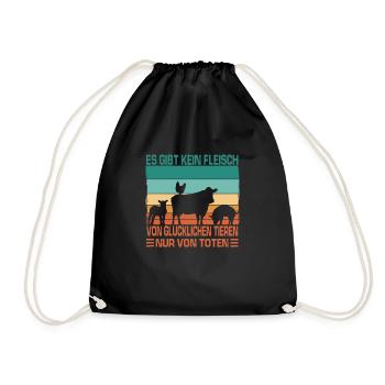 Naturefriend Climate Protection Vegan Eco Organic Pro Vegan - Drawstring Bag - black - Front