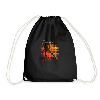 Women's Cross-Country Skating Cross-Country Skiing Classic - Drawstring Bag - black - Front