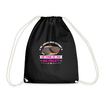 une femme qui joue au palet - Sac de sport léger - noir - Devant