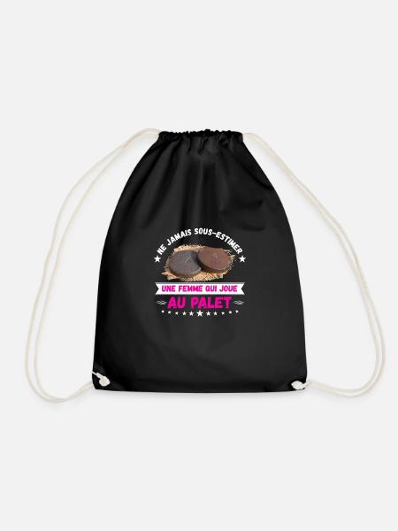 une femme qui joue au palet - Sac de sport léger - noir