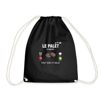 Le Palet M'appelle Faut Que J'y Aille - Sac de sport léger - noir - Devant