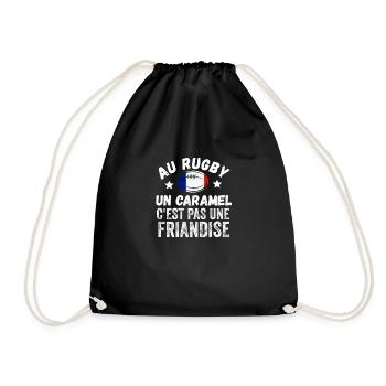 Au Rugby Un Caramel C'est Pas Une Friandise - Sac de sport léger - noir - Devant
