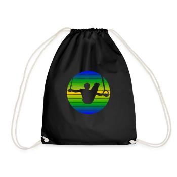 Turnen Geräteturnen Turnverein Bodenturnen Turner - Turnbeutel - Schwarz - Vorne