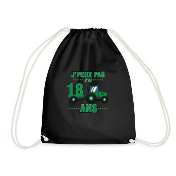 Cadeau Tracteur Cadeau 18 ans Anniversaire ferme - Sac de sport léger - noir - Devant