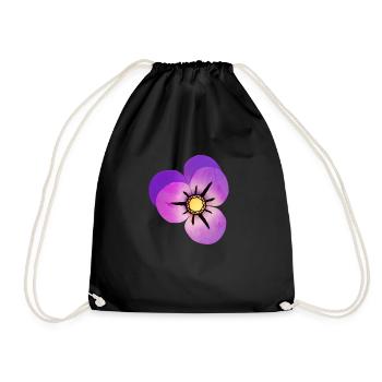 Pétales violets magiques - Sac de sport léger - noir - Devant