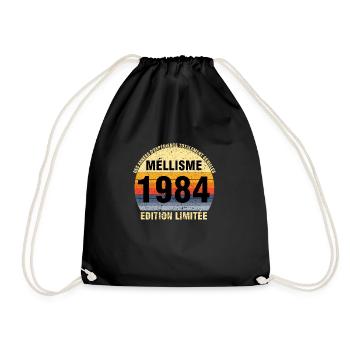 Millésime 1984 Cadeau Anniversaire vintage 1984 - Sac de sport léger - noir - Devant