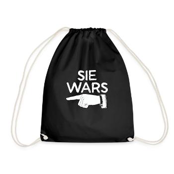 Sie Wars lustiges Partnerlook Motiv für Männer - Turnbeutel - Schwarz - Vorne