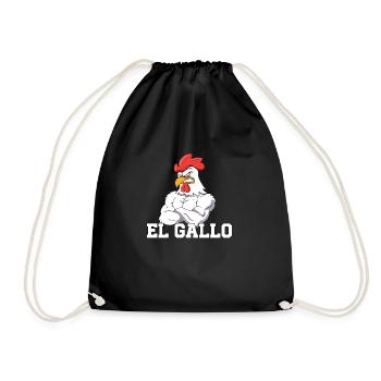 the rooster - Drawstring Bag - black - Front