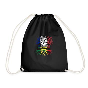 origine Sénégalaise 50% france 50% sénégal humour - Sac de sport léger - noir - Devant