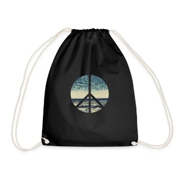 Signe de Paix Océan - Sac de sport léger - noir - Devant