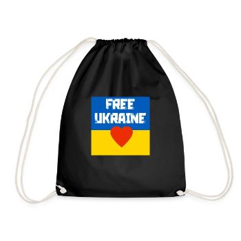 Ukraine - Drawstring Bag - black - Front