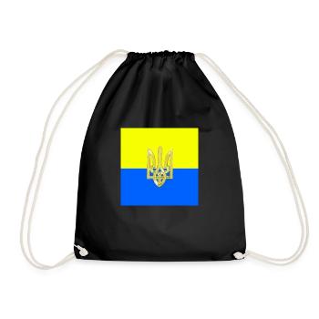 Ukraine - Drawstring Bag - black - Front