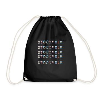Stockholm - Drawstring Bag - black - Front