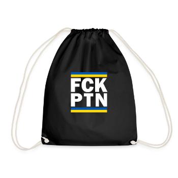 FCK PTN White - Drawstring Bag - black - Front