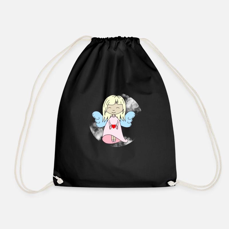 Ange avec cœur - Sac de sport léger - noir