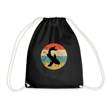 Koi Karpfen Fisch Züchter Retro Vintage Sunset Zuc - Turnbeutel - Schwarz - Vorne