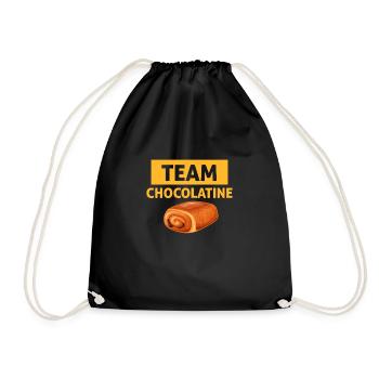 Team Chocolatine / non Pain Au Chocolat - Sac de sport léger - noir - Devant