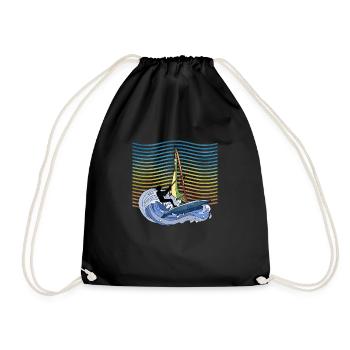 Windsurfen - Turnbeutel - Schwarz - Vorne