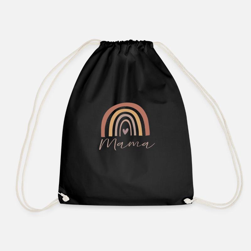 Regenbogen Mama Mom Baby Beste Mama Muttertag - Turnbeutel - Schwarz