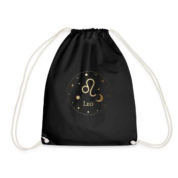 Leo - Zodiac Sign - Leo - Horoscope - Drawstring Bag - black - Front