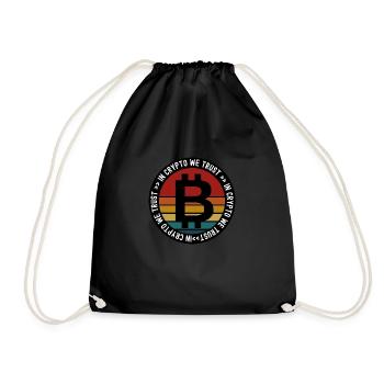 Cryptocurrency we rely on hockey - Drawstring Bag - black - Front