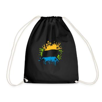 Insert blobs of text - Drawstring Bag - black - Front