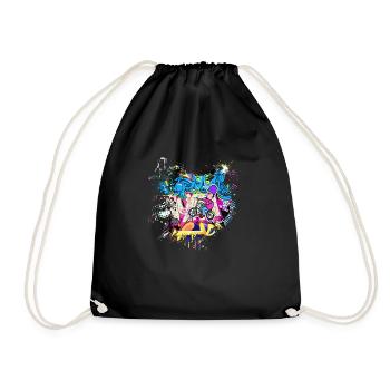 Graffitti - Drawstring Bag - black - Front