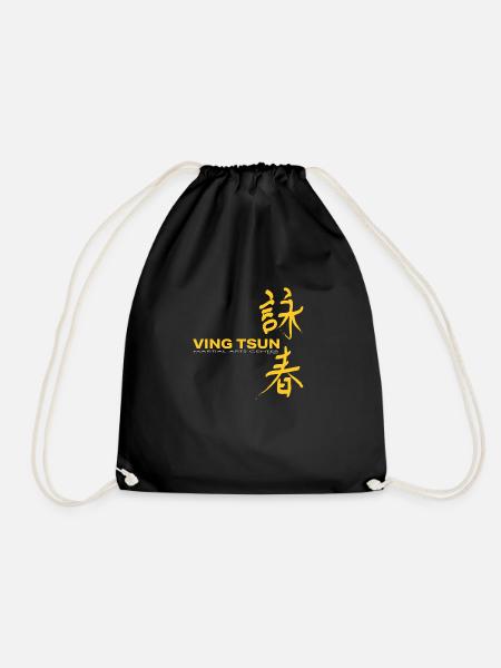 Ving Tsun Martial Arts Center est 1987 gold white - Turnbeutel - Schwarz