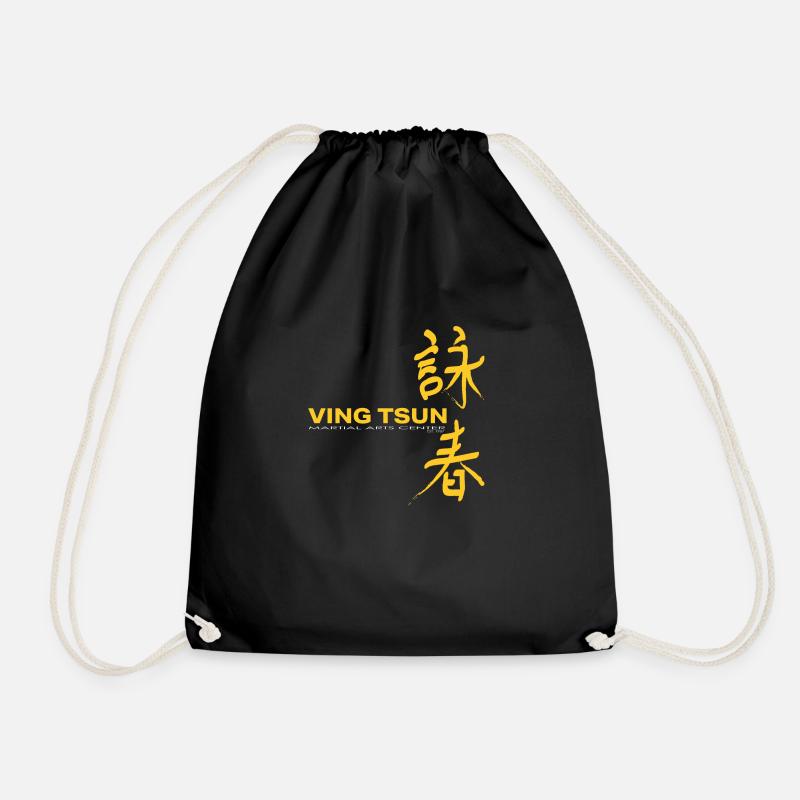 Ving Tsun Martial Arts Center est 1987 gold white - Turnbeutel - Schwarz