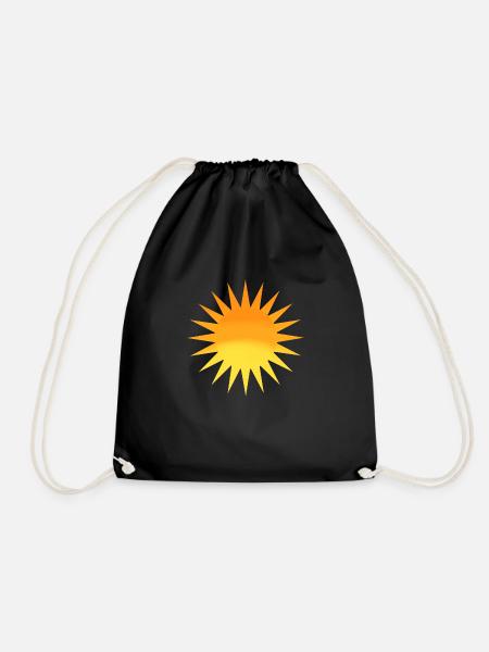 soleil dessin - Sac de sport léger - noir