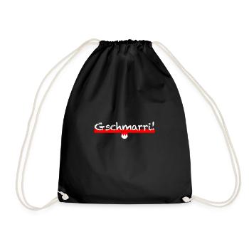 Fränkisches Shirt "Gschmarri" - Turnbeutel - Schwarz - Vorne