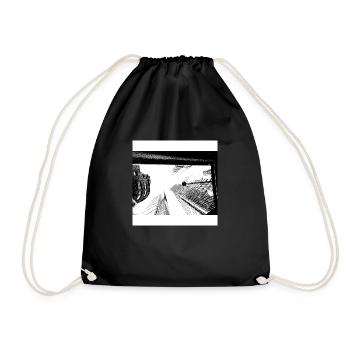 Monochrome City - Drawstring Bag - black - Front
