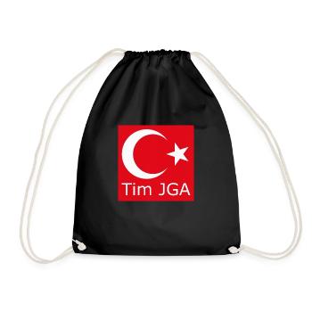 Türkisch stämmiger "Tim" Junggesellenabschied - Turnbeutel - Schwarz - Vorne