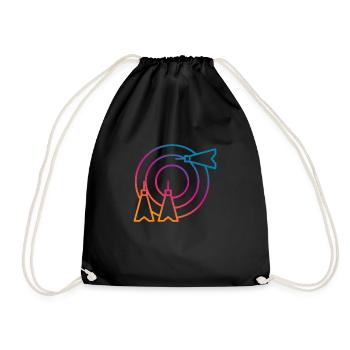 Players play darts - Drawstring Bag - black - Front
