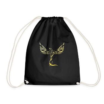 Eagles-Eagles-Eagles-Eagles-Bird-Bird - Drawstring Bag - black - Front
