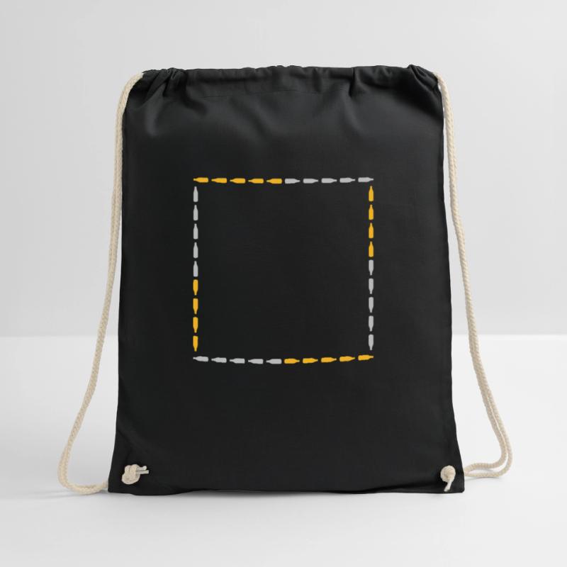 Beer Shield Square Drawstring Bag