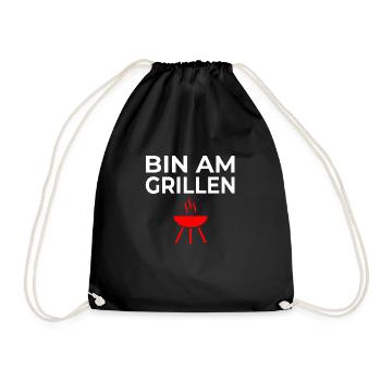 Grillen - Turnbeutel - Schwarz - Vorne