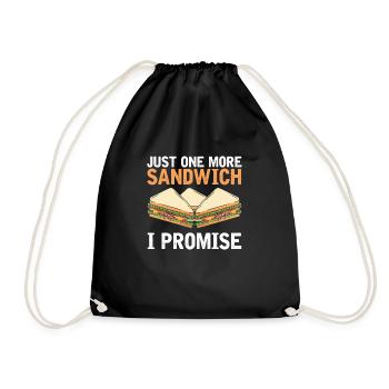 Sandwich Lover Cheese Fast Food Food Food - Drawstring Bag - black - Front