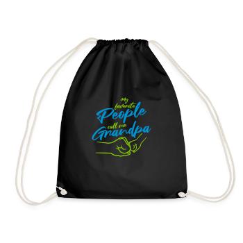 People Call Me Grandpa - Drawstring Bag - black - Front